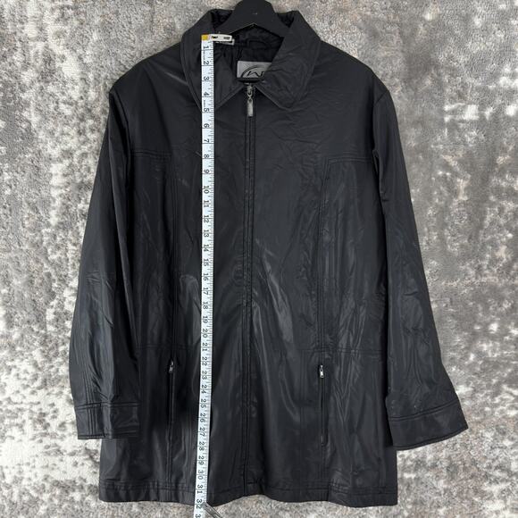 Weather Tamer Plus Size 1X Faux Leather Full Zip Jacket Black Long Sleeve Outdoo - Picture 3 of 10